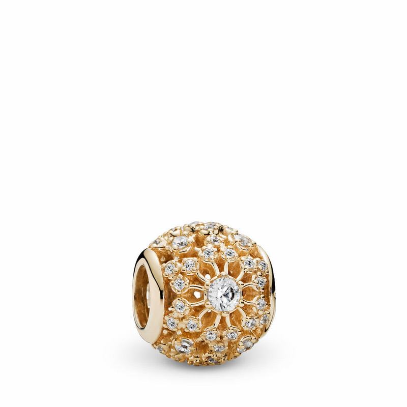 Pandora Inner Radiance Charm - Yellow Gold 14 K/Cubic Zirconia - Canada | RJ2821HC